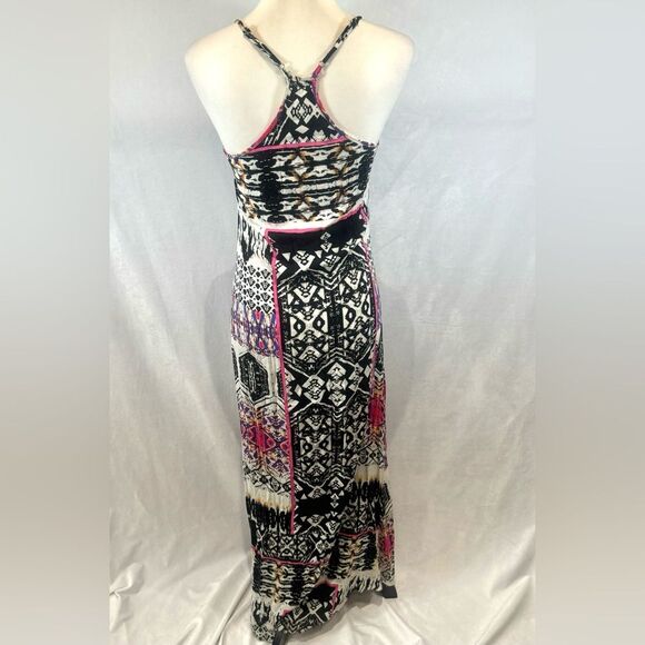 Felicite abstract print retro inspired maxi dress size large - Picture 5 of 8